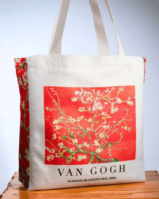 Almond Blossom RED Tote Bag