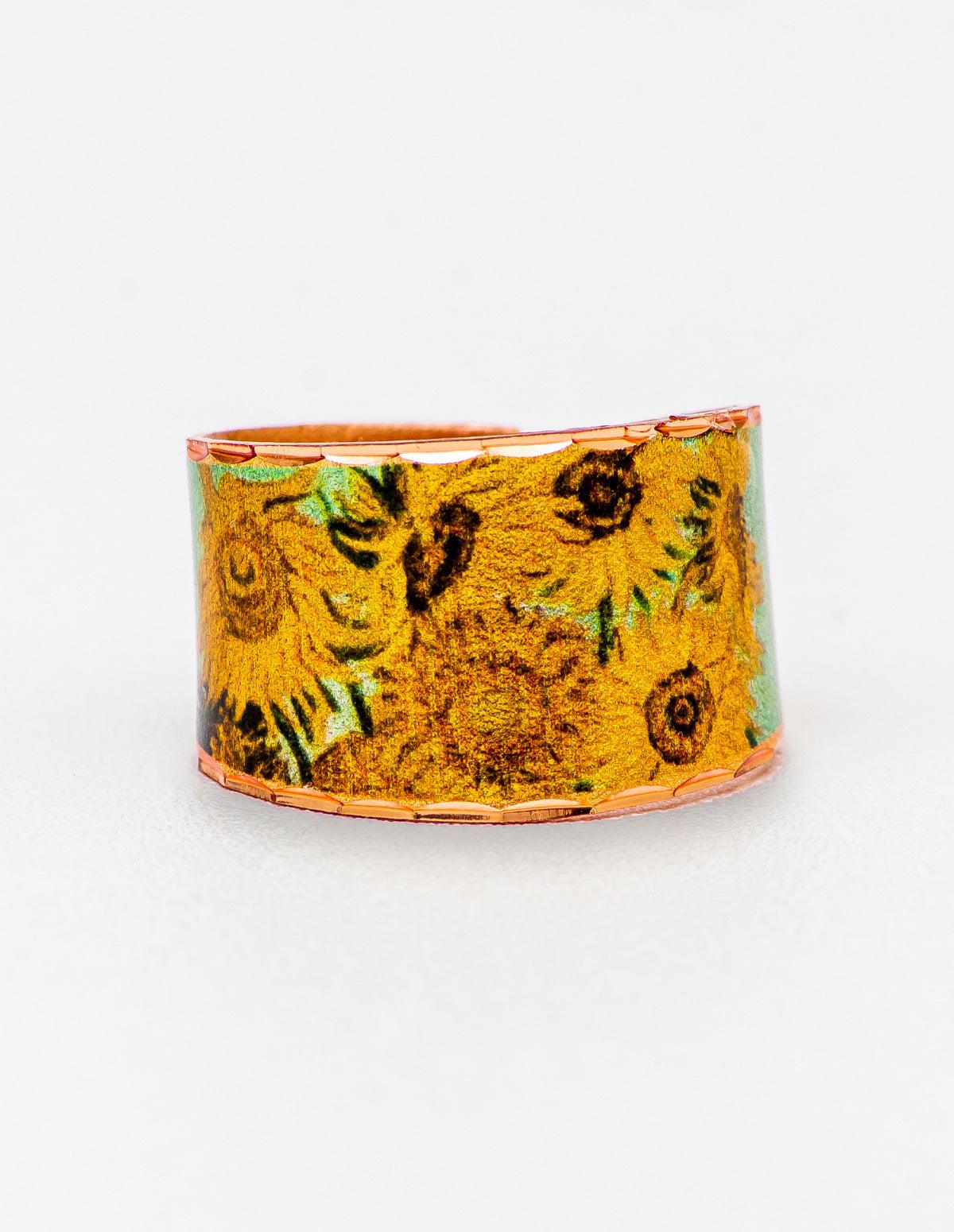 Van Gogh Sunflowers Ring - artucky-US - import_2022_07_19_113509, sunflower, sunflowers, sunflowers yüzük, van gogh yüzük, yüzük