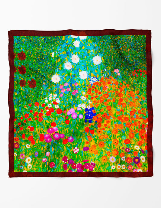 Gustav Klimt Flower Garden Scarf