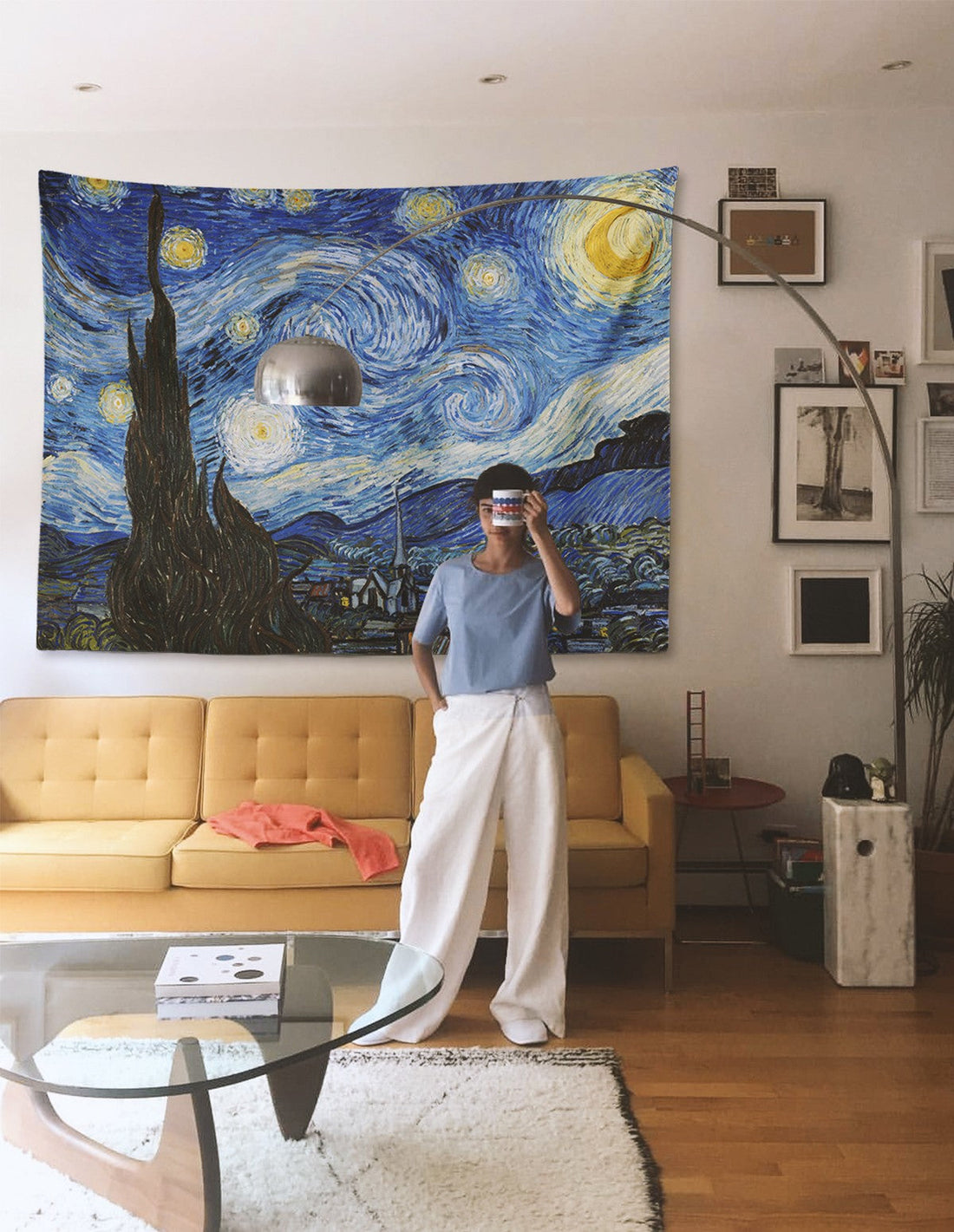 duvar örtüsü Van Gogh Starry Night Yıldızlı Geceler Tablosu