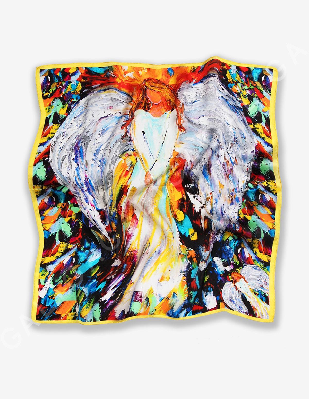 Angel Paintings Tablo İpek Fular 55x55