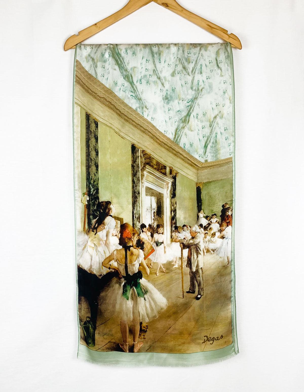 Edgar Degas Dans Sınıfı,1873-1876 Tablo İpek Şal 45x165