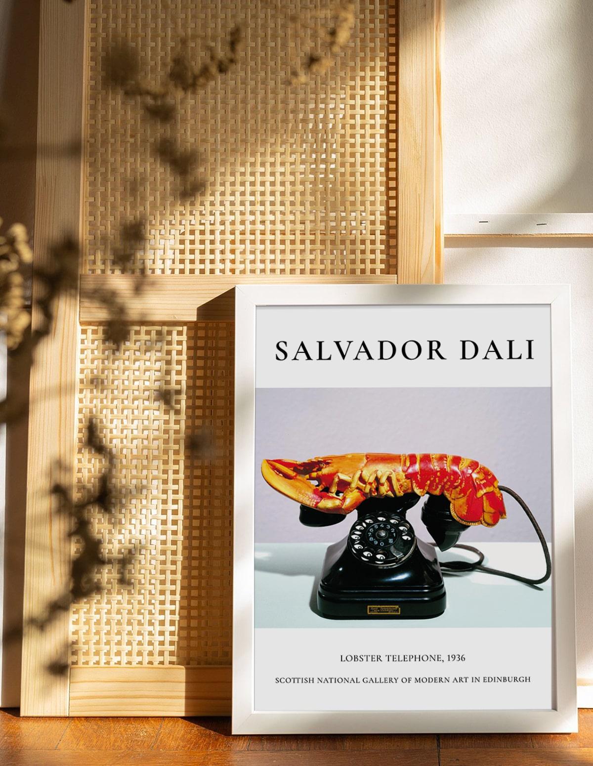 Lobster Telephone 1936, Salvador Dalí - artucky-US - import_2022_07_19_113509, poster, tablo, çerçeve