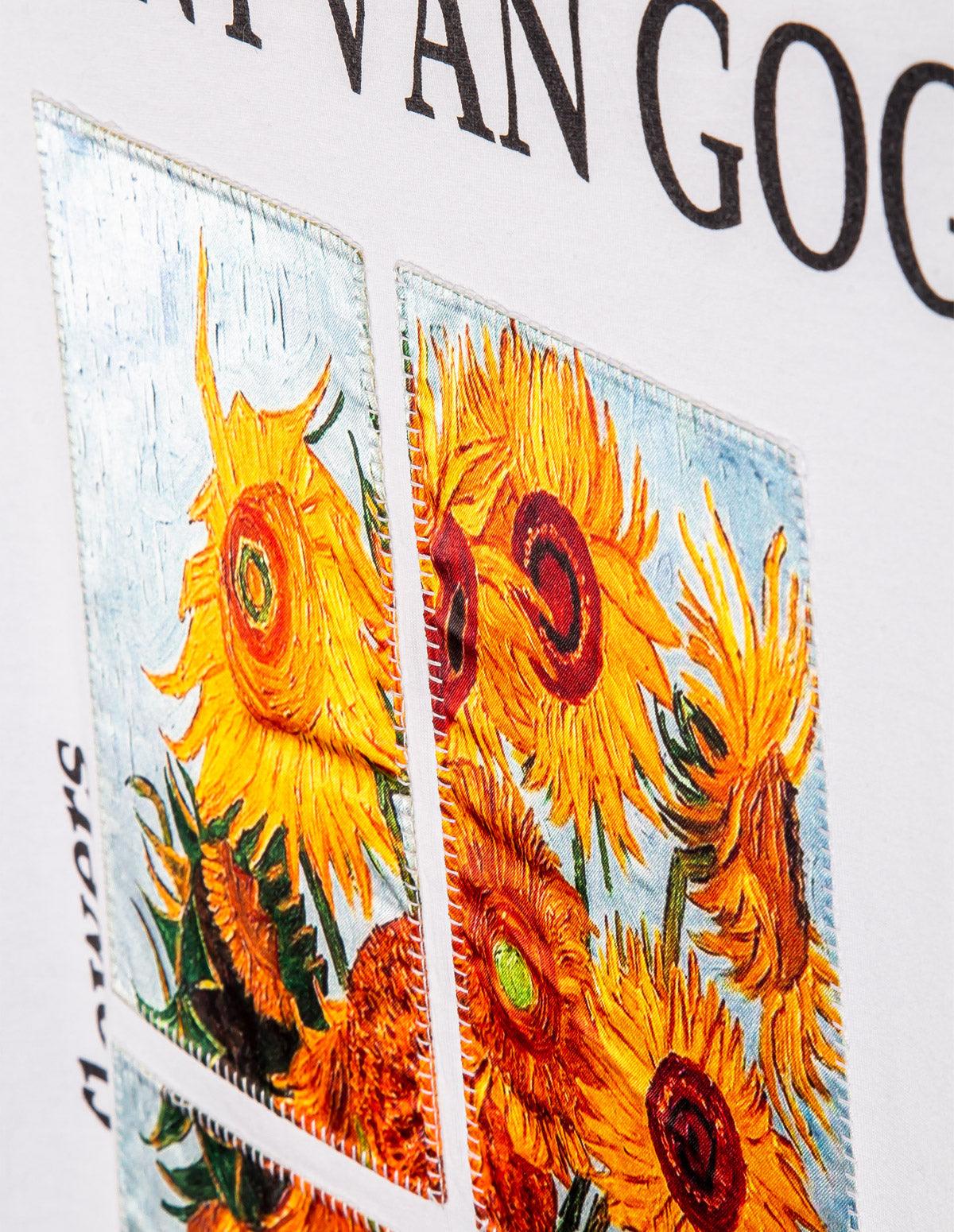 Van Gogh Sunflowers T-Shirt - artucky-US - artucky, giyim, import_2022_07_19_113509, kıyafet, nakış, sunflowers, t-shirt, tisört, tshirt