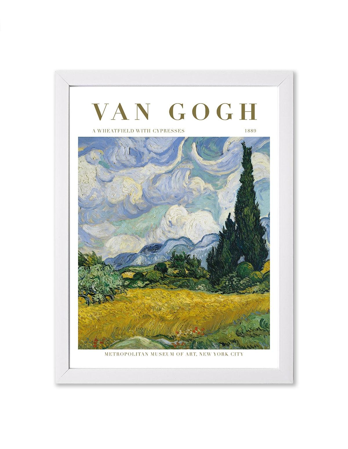 Wheat Field with Cypresses 1889, Van Gogh - artucky-US - import_2022_07_19_113509, poster, tablo, çerçeve
