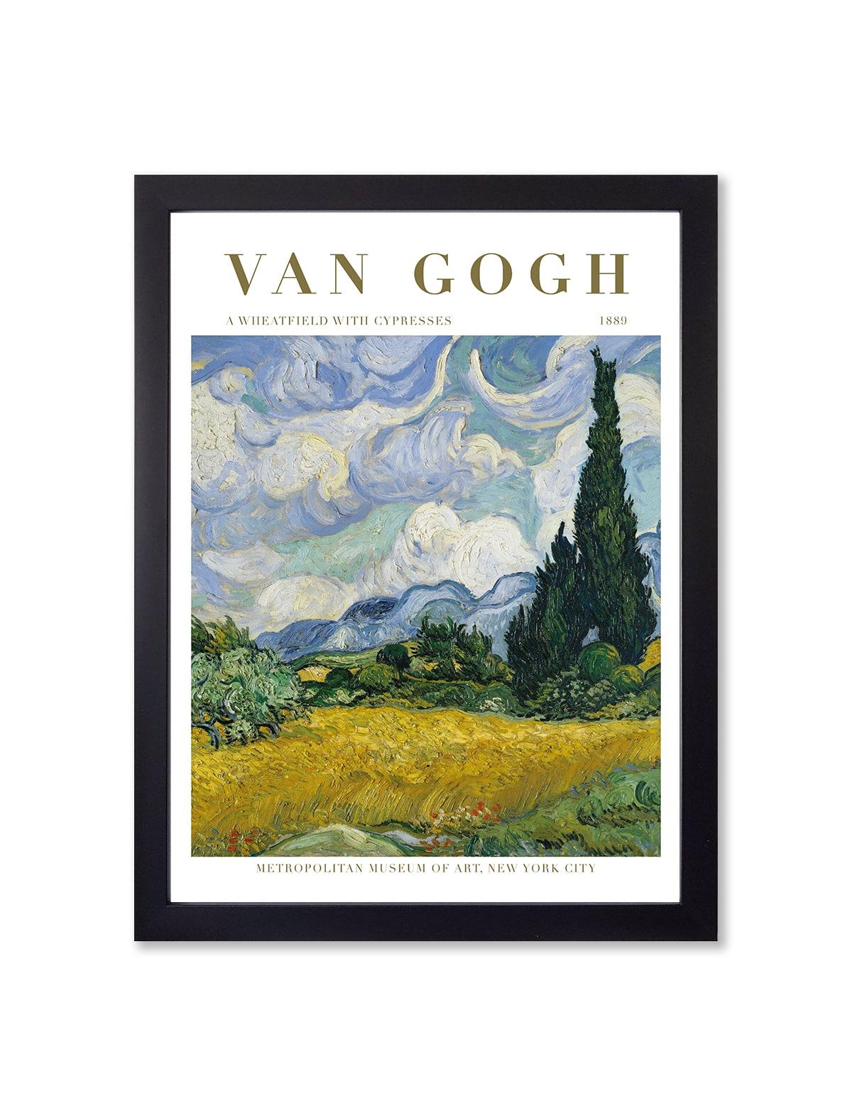 Wheat Field with Cypresses 1889, Van Gogh - artucky-US - import_2022_07_19_113509, poster, tablo, çerçeve